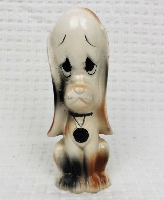 Vintage Ceramic Basset Hound Dog Figurine Japan
