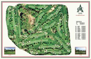 Aronimink Golf Club 1896 Donald Ross Vintage Golf Course Map