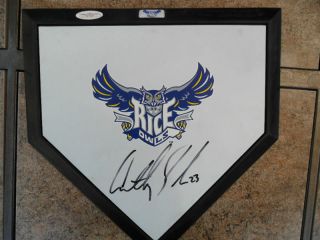 Anthony Rendon Signed Rice Owls Mini Home Plate Jsa