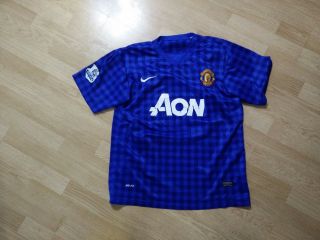 Manchester United Football Shirt Soccer Jersey Nike Aon M Mens Blue