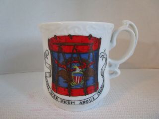 Shaving / Mustache Cup / Mug Civil War Drum About 1860 Royal Crown 2804 Vintage