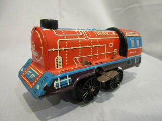 Vintage Tin Wind - Up Toy Train Engine Made In Western Germany -