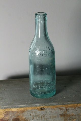 Vintage Early 20thc Coca Cola Bottling Company Salisbury Maryland Bottle