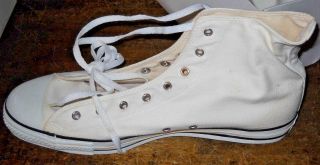 Vintage Pair Anaconda Chuck Taylor White High Tops Sneakers Nib Size 15 Nib