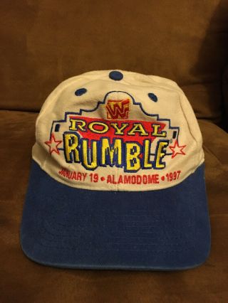 Vintage January 19,  1997 Wwf Royal Rumble Cap Hat Alamodome Rare