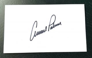 Arnold Palmer Legendary Pga Golfer Signed Autograph 3x5 Index Card