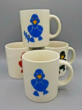 4 Vtg 1983/84 Boundary Waters Dayton Hudson Duck Ducklings Coffee Mug Cup Set 2