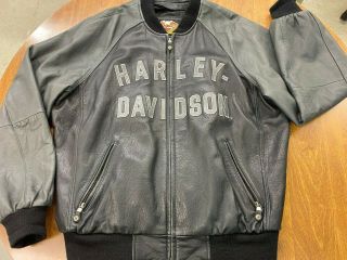 Harley Davidson 100 Year Anniversary Leather Motorcycle Jacket Men 