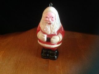 Vintage Plastic Santa Claus Christmas Ornament And/or Tree Light Cover