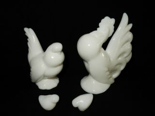 Vintage Heisey By Imperial Chicken Family,  Milk Glass,