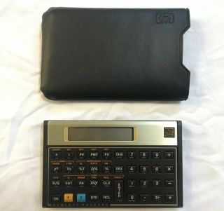 Vintage Hewlett - Packard Hp 12c Financial Calculator W/ Case