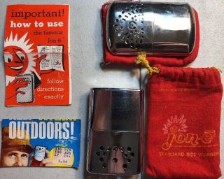 Vintage Jon - E Hand Warmer W/pouch,  Directions Booklet Plus Bonus Warmer