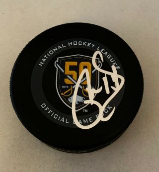 Phil Housley Signed Buffalo Sabres 50th Anniversary Game Puck Autographed