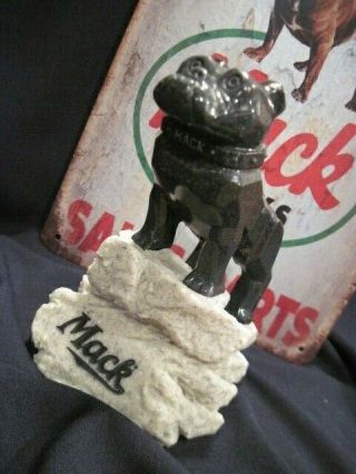 Mack Bulldog On Granite Rock To Promote The Mack Granite Model