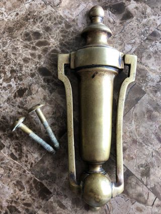 Antique Vintage Salvaged - 9” Cast Brass Door Knocker - Long Beach Island Nj