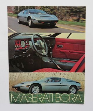 1974 Maserati Bora Gran Turismo Brochure Vintage