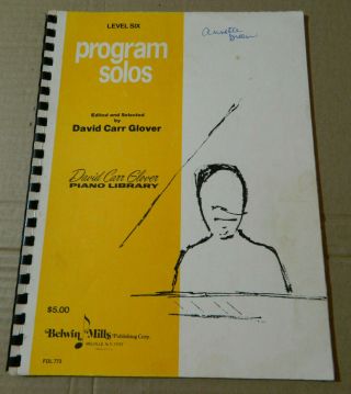 Vtg Program Solos Level 6 David Carr Glover Piano Library