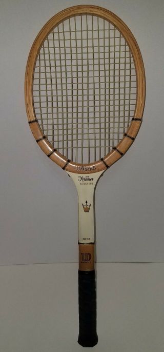 Vintage Wilson Tennis Racket The Jack Kramer Autograph,  Speed Flex Face,  4 5/8m