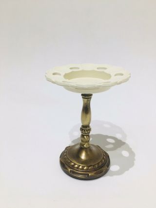 Vintage Amerock Carriage House Brass Toothbrush Cup Holder Pedestal 9002 - 4 Mcm
