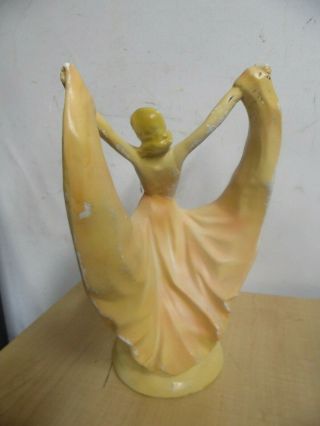 Vintage carnival prize Chalkware figurine Pin - Up girl risque Dancer ESTATE FIND 3