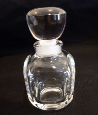 Vintage Glass Bottle W Stopper Empty Heavy Thick Made France Perfume Cosmetic