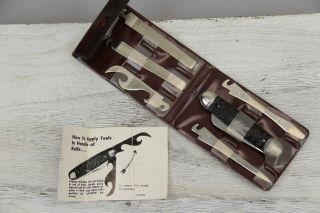 Vintage Imperial Multi 6 Blade Pocket Knife Folding Kit