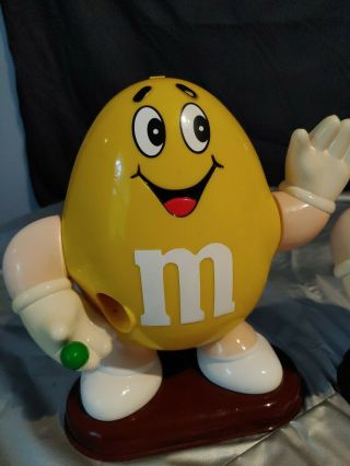 Vintage M&Ms Yellow&Red Candy Dispenser 1991 M&M Mars 10 