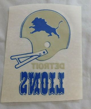 Vintage Detroit Lions Football Helmet Iron On T - Shirt Decal