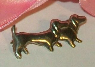 Vintage Sterling Silver Wiener Dog Dachshund Pin 925