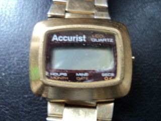 Vintage Accurist Digital Led Quartz Watch Made In Japan By Hitachi Not.