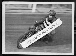 Skid Marks.  Vintage 8x6 Dicky Case 1936 Speedway Press Photo