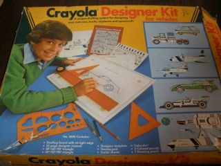 Vintage Crayola Designer Kit For Vehicles Desk 1982 Learn To Draw