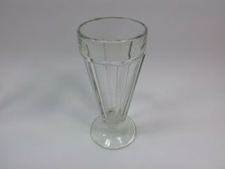Set Of 6 Vintage Milkshake Ice Cream Soda Sundae Glasses Thick Ribbed Glass d1 3