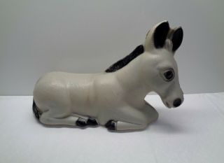 Vintage Blow Mold Plastic Donkey Nativity Outdoor Lighted Decoration