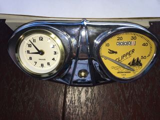 Bicycle Speedometer Stewart Warner 26 " Speedo W Clock Console Schwinn Columbia