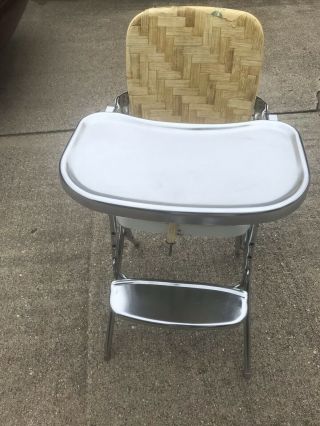 Vintage Cosco Chrome Folding High Chair