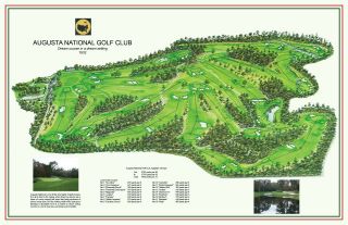 Augusta National 1932 - Mackenzie/jones - A Vintage Golf Course Map