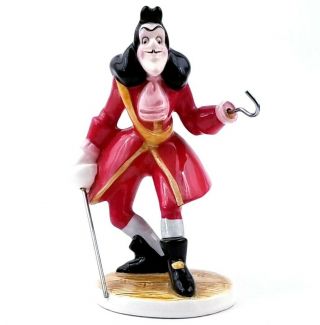 Vintage Walt Disney Peter Pan Captain Hook Porcelain Figurine