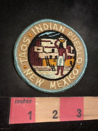 Vintage Taos Indian Pueblo Mexico Patch 93ya