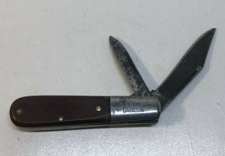 Vintage Ulster Usa 100t Old Timer 2 - Blade Barlow Pocket Knife