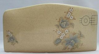 Vintage Wall Pocket Envelope Shaped Ceramic Mail Holder Flowers 10 " X 5 "