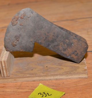 Collectible early axe head trade embossed vintage blacksmith trapping tool 332 2