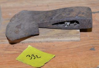 Collectible early axe head trade embossed vintage blacksmith trapping tool 332 3