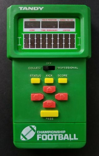 Vintage Tandy Championship Electronic Football Handheld Game -