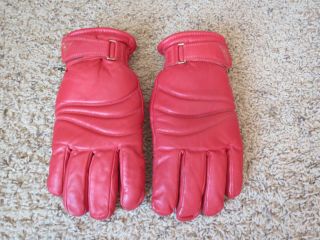 Saranac Vintage Red Gloves Winter Ski Snowboard