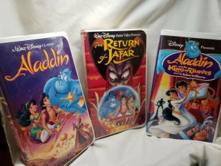 Vintage Disney Aladdin Triology Vhs