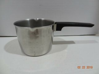 Vintage Foley 2 - Cup Stainless Steel Measuring Cup Sauce Pan Saucepan Pot