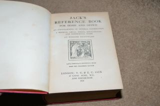 JACK ' S REFERENCE BOOK 1913 For Home And Office 2