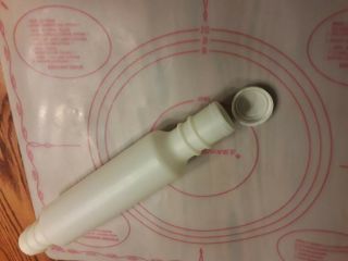 Vintage 1965? Tupperware 18 X 22 " Pastry Mat And Fill N Chill Rolling Pin Euc