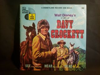 Vintage Walt Disney Story Of Davy Crockett Read Along Book And Record